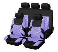 SRQORT Juego Completo De Protectores Asiento De Coche Fundas De Asiento De Coche Universales Se Adapta A La Mayoría De Los Coches Fundas De Asiento De Coche Fundas Asientos(Púrpura)