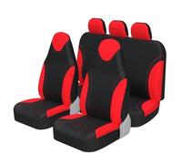 SRQORT Juego Completo De Protectores De Asiento De Cubo con Respaldo Alto para Vauxhall para Vivaro 2010 Fundas Universales para Asientos De Coche Fundas Asientos(Full Red)