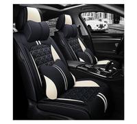 SRQORT Juego De Funda Asiento Coche Cuero para Hummer para H2 H3 Accesorios Universales De Cuero Coche Protector Asiento Coche Cojines Protectores Asiento Fundas Asientos(Black White Lux)