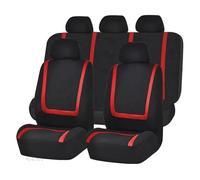 SRQORT Juego De Fundas Asiento Coche para Ford para Everest para Fiesta para Mk4 Mk6 Mk7 2014 para Focus 1 2 3 Mk1 Mk2 Mk3 2005-2017 Accesorios Automóviles Fundas Asientos(C-Red-9PCS)