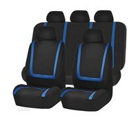 SRQORT Juego De Fundas Asiento Coche para Ford para Everest para Fiesta para Mk4 Mk6 Mk7 2014 para Focus 1 2 3 Mk1 Mk2 Mk3 2005-2017 Accesorios Automóviles Fundas Asientos(C-Blue-9PCS)