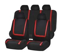 SRQORT Juego De Fundas Asientos Coche para Toyota para Land Cruiser para Prado para Avensis para Verso para Yaris L Fj para Cruiser Protector Asiento Coche Fundas Asientos(Rojo)