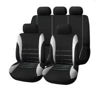 SRQORT Juego De Fundas Universales para Asientos De Coche Protectores De Asientos para Fiat para 500 2/4/9 Uds Fundas Asientos(Grey,1set)