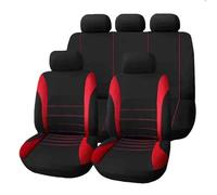 SRQORT Juego De Fundas Universales para Asientos De Coche Protectores De Asientos para Fiat para 500 2/4/9 Uds Fundas Asientos(Rojo,1set)