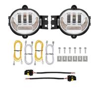 SRQORT Luces Trabajo Conjunto de luces antiniebla LED para parachoques delantero para Dodge Ram 1500, 2500 y 3500 (2003-2008), luces diurnas blancas, intermitentes ámbar.(Clear lens)