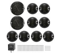 SRQORT Luces Trabajo Juego 10 Luces LED Ahumadas Para Land Para Rover Para Defender (1990-2016), Kit Completo Actualización, Intermitentes Delanteros Y Luces Antiniebla Traseras