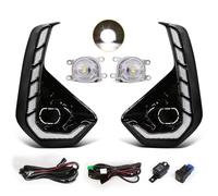 SRQORT Luces Trabajo Para Toyota Para Hilux Para Revo 2024 2025 LED DRL Luces Circulación Diurna Intermitentes Faros Antiniebla Blanco Amarillo Parachoques Delantero Luces Diurnas(DRL Fog Set White)