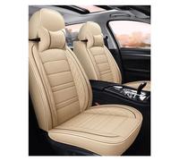 SRQORT para Chevy para Captiva para Sonic para Camaro para Equinox para Cruze Cubierta De Asiento De Coche Protectores De Asiento De Coche De Cuero Fundas Asientos(Beige Pillow)