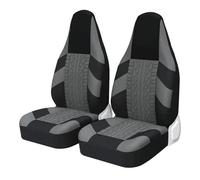SRQORT para Citroen para C1 Un Par De Fundas De Asiento De Coche Deportivo Delantero Universal para La Mayoría De Los Coches Protector De Asiento De Cubo Fundas Asientos(Grey)