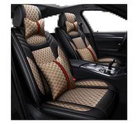 SRQORT para Opel Todos Los Modelos para Astra GH para Antara para Vectra BC para Zafira AB Funda De Cuero para Asiento De Coche Accesorios Coche Estilo Fundas Asientos(Black Beige Pillow)