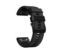 SRRDK Correa de repuesto de silicona suave, transpirable e impermeable para reloj Garmin Fēnix/Epix/Quatix/MARQ Series/Descent Series/D2 Series/Enduro/Tactix, para QuickFit de 22 mm(Black Grey,QuickFi