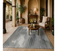 SRTJURFG Alfombra Salón Rectángulo 80x160 cm Lavables Antideslizante Alfombra Dormitorio Habitación Oficina Pasillo Abstract Modern Gray White