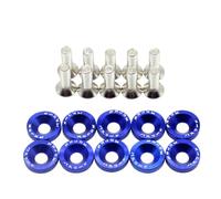 SRTMIRJJ 10 Piezas Pernos Arandelas Aluminio para Opel Frontera 2024-2025, Arandela Parachoques Universal Vehículo Guardabarros, Kit Vestimenta Bahía Motor,Blue