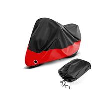 SRTMIRJJ Funda Moto para Honda ST1300 Pan European 2003-2018, 190T Cubierta Impermeable con Agujeros Cerradura, Exterior Interior, Protector Rayos UV Lluvia Hielo Polvo,Black Red-M(200 * 90 * 100CM)