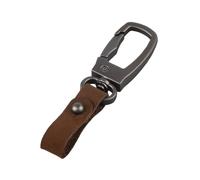 SRTMIRJJ Llavero Coche Piel para Mini One/Cooper/Cooper S/Clubman/Countryma, Soporte Universal Llavero Coche para Hombres y Mujeres, con Llaveros Hebilla Aleación Zinc,Coffee