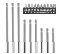 SRTSTR 19pcs Portapuntas Magnético 1/4 Hexagonal Destornillador Bit Holder Vástago Hexagonal Extensiones de Puntas Puntas Atornillador Imantadas 75/100/150 mm para la Mayoría de Taladros Eléctricos