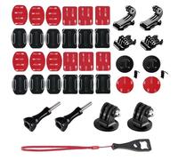 SRTSTR 35 Piezas Soporte para Cámara de Casco Kit Soporte Casco 3M Adhesivo Curvado y Plano Almohadillas Adhesivo de Montaje Tripode Adaptador Accesorios Camara Deportiva para GoPro Hero dji Osmo