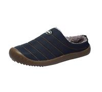 SRTUMEY 2024 - Pantuflas de algodón para hombre, ligeras y cálidas, pantuflas de algodón de animales de Navidad, pantuflas de gamuza con memoria, Navy, 44 EU