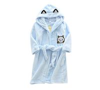 SRTUMEY Albornoz personalizable para baby shower, ropa de bebé para niños y niñas, bata de baño con orejas de peluche, lindo estampado de gato, ropa de dormir para 1 a 8 años