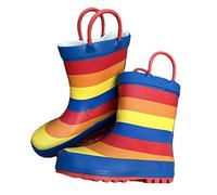 SRTUMEY Botas de agua impermeables para niños y niñas, unisex, originales, clásicas, gigantes, con purpurina (bebé/niño pequeño) para salpicaduras de charcos, a, 39 1/3 EU
