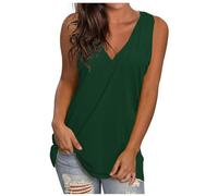 SRTUMEY Brand Top Women 25/5000 - Chaleco de verano para mujer, estilo europeo y americano, color sólido, suelto, cuello en V, sin mangas, para mujer, talla 3, GN1., 3XL