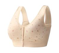 SRTUMEY Ladies Bras Ring Front Close Bra T Back Plus Size Seamless Unlined Bra For Large Bust Sale Clearance Seamless Bralette Support Bras Anti Sagging Bras for Womens Soft Bras
