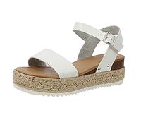 SRTUMEY Sandalias Planas Negras Mujer Tee Womens Strap Ladies Buckle Open Fashion Plataforma Casual Cuñas sandalias Zapatos Sandalias Sandalias de mujer Sandalias De Esparto