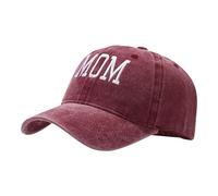 SRTUMEY Sombreros para mamá y papá, regalos para el día del padre, gorra de béisbol bordada, ajustable, regalo para parejas y padres, rosso, Talla única