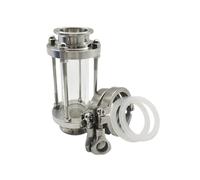 SRTYDCUR 1.5" 2" 3" 4" Acero Inoxidable SS304 Tri Clamp Clover Flow Sight Mira De Flujo Accesorios For Elaboración Casera De Cerveza Producto For Diario De Cerveza(Black,1-1/2")