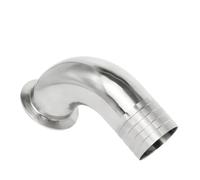 SRTYDCUR Brida de 19/25/32/38/45/51 mm, 50,5-64 mm, espiga for manguera, 1,5"-4", abrazadera triple, codo de 90 grados, conexión de acero inoxidable SUS304(108mm Barb K119mm)