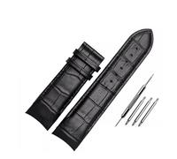 SRTYDCUR Compatible con Tissot 1853 T035 Correa de cuero T035627A extremo curvo y hebilla mariposa(Black-no buckle,23mm)