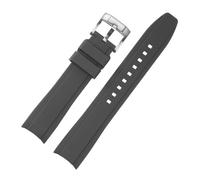 SRTYDCUR Correa compatible con Omega X. Compatible Swatch. Compatible Seamaster 300. Compatible Citizen. Pulsera de caucho y silicona extremo curvo for hombre mujer(Gray,20mm)