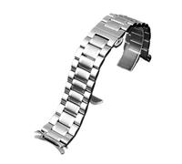 SRTYDCUR Correa curva de acero inoxidable compatible con Casio EFR-526/303/304/530/556/552, pulsera BEM-506/501 for hombre, 20, 22 y 24 mm(Silver,24mm)