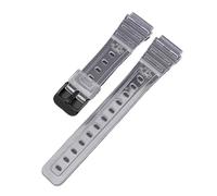 SRTYDCUR Correa de caucho compatible con Casio F91W, F-84, F-105, 108, A158, A168, AE1200 y AE1300, universal, transparente, TPU, 18 mm(Transparent black)