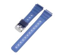 SRTYDCUR Correa de caucho compatible con Casio F91W, F-84, F-105, 108, A158, A168, AE1200 y AE1300, universal, transparente, TPU, 18 mm(Royal blue silver)
