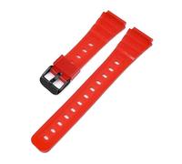 SRTYDCUR Correa de caucho compatible con Casio F91W, F-84, F-105, 108, A158, A168, AE1200 y AE1300, universal, transparente, TPU, 18 mm(Red black)