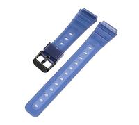 SRTYDCUR Correa de caucho compatible con Casio F91W, F-84, F-105, 108, A158, A168, AE1200 y AE1300, universal, transparente, TPU, 18 mm(Royal blue black)