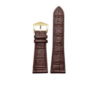 SRTYDCUR Correa de cuero 26 mm, 22 y 30 compatible con Franck Muller FM6000H, accesorios for relojes pulsera, correa piel vaca(Brown gold,26mm)