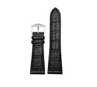 SRTYDCUR Correa de cuero 26 mm, 22 y 30 compatible con Franck Muller FM6000H, accesorios for relojes pulsera, correa piel vaca(Black Silver,26mm)