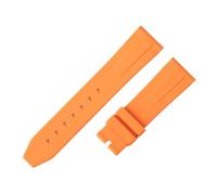 SRTYDCUR Correa de reloj caucho fluorado FKM suave 20 mm, 21, 22 y 23, compatible con pulseras Blancpain Fifty Fathoms 5000, 5015 5008B. Accesorios(Orange,20-18mm,Black Buckle)