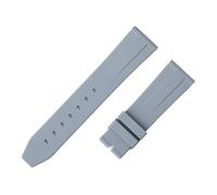 SRTYDCUR Correa de reloj caucho fluorado FKM suave 20 mm, 21, 22 y 23, compatible con pulseras Blancpain Fifty Fathoms 5000, 5015 5008B. Accesorios(Grey,23-20mm,Shiny Silv Buckle)