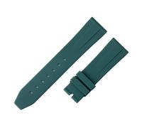 SRTYDCUR Correa de reloj caucho fluorado FKM suave 20 mm, 21, 22 y 23, compatible con pulseras Blancpain Fifty Fathoms 5000, 5015 5008B. Accesorios(Green,21-18mm,Black Buckle)