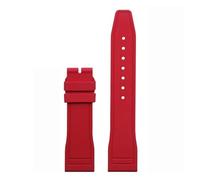 SRTYDCUR Correa de reloj caucho natural suave compatible con IWC Strap Big Pilot's TOP 20 mm, 21 y 22 for Breitling(Red,21MM_BLK FOLD BUCKLE)