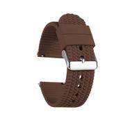 SRTYDCUR Correa de reloj de silicona de 18 mm, 20 mm y 22 mm, de liberación rápida, compatible con pulsera Seiko, suave, deportiva, resistente al agua, accesorio de pulsera de goma.(Brown,18mm)