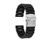 SRTYDCUR Correa de reloj fibra carbono 23 mm compatible con Luminox Band3080, 3150, 8800 y 6402. Accesorios pulsera deportiva for hombre. Pulsera acero plástico(Black Silver)