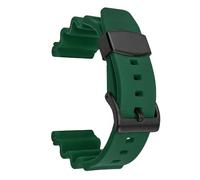 SRTYDCUR Correa de reloj goma 22 mm for Seiko, compatible con Prospex SKX007, Tuna, Sumo, Turtle, anillo metal, for buceo, deportivo, silicona, repuesto(Green-black buckle)