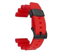 SRTYDCUR Correa de reloj goma 22 mm for Seiko, compatible con Prospex SKX007, Tuna, Sumo, Turtle, anillo metal, for buceo, deportivo, silicona, repuesto(Red-black buckle)