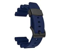 SRTYDCUR Correa de reloj goma 22 mm for Seiko, compatible con Prospex SKX007, Tuna, Sumo, Turtle, anillo metal, for buceo, deportivo, silicona, repuesto(Blue-black buckle)