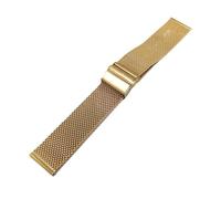 SRTYDCUR Correa de reloj Milanese Loop 12/14/16/18/20/22 mm, universal, for hombre y mujer, acero inoxidable, repuesto malla(Gold,14mm)