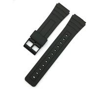 SRTYDCUR Correa de silicona 12/14/16/18/20/22 mm compatible con Casio W800H A158/168 AE1200/1300 F91W F84, accesorios pulsera for hombre y mujer(Black-black,16mm)